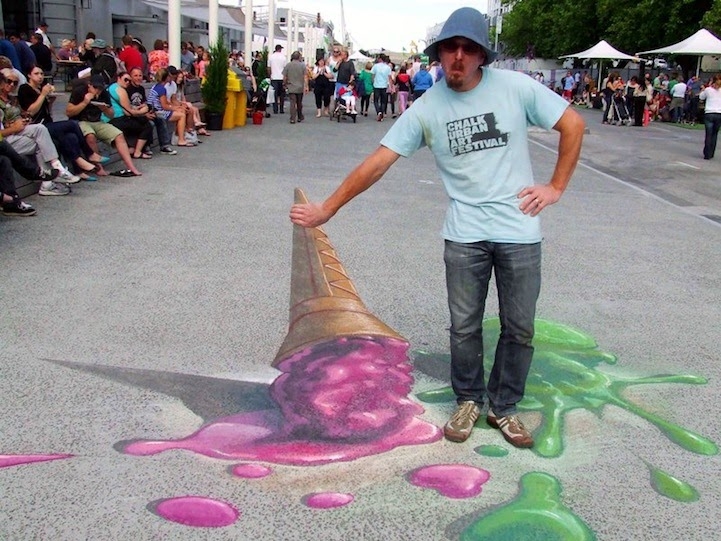 fagylalt alkotás - 3 dimenziós street art