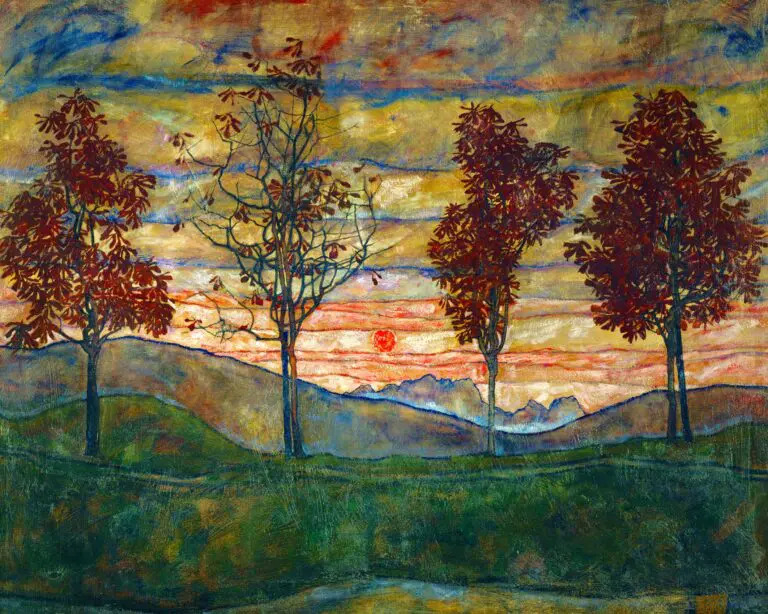 Egon Schiele - Négy fa