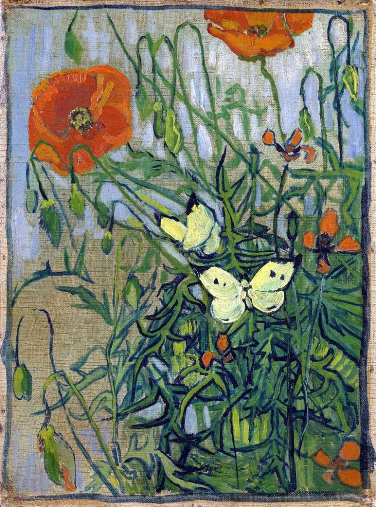 pipacsos festmények, Van Gogh - Pipacs és pillangó