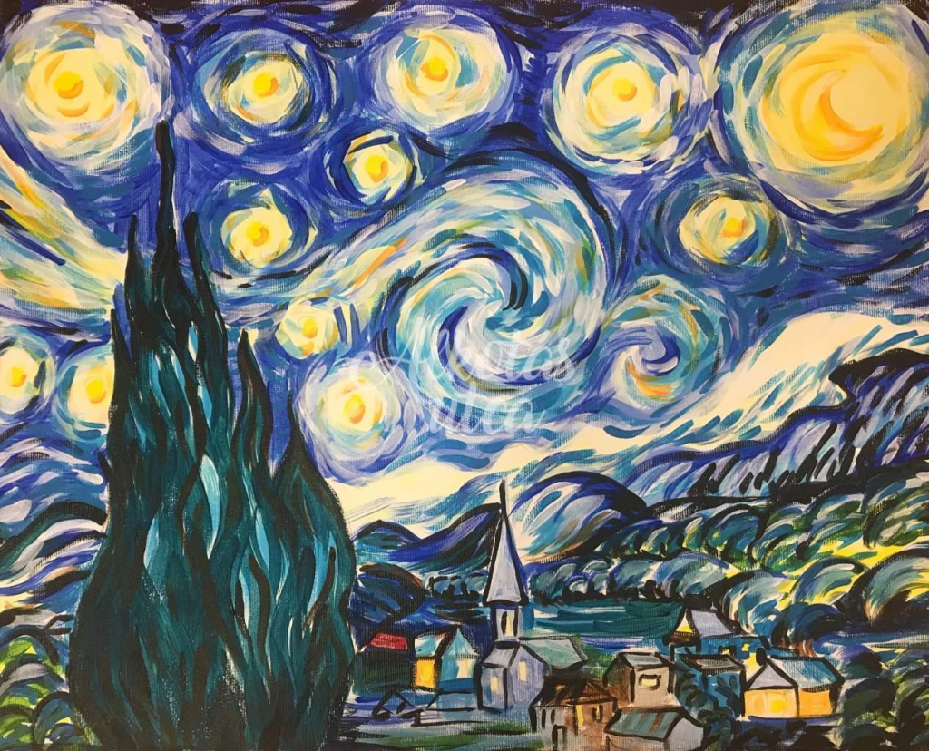 Van Gogh, Csillagos éj, élményfestés