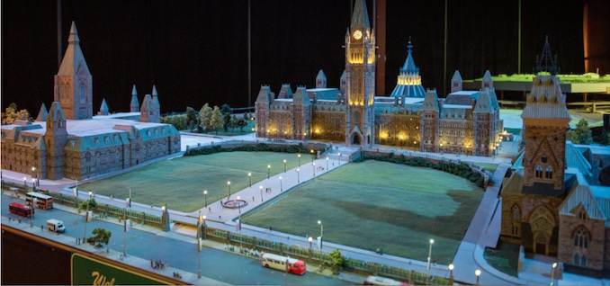 miniatűr kanadai városkép - kiállítás