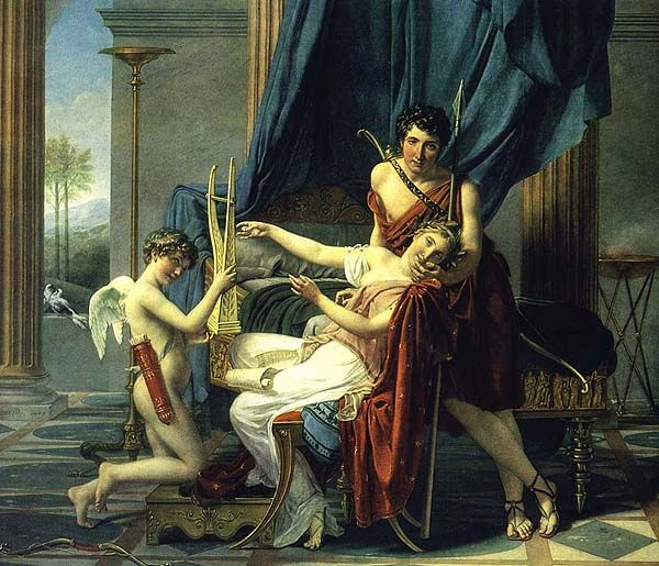 Jacques-Louis David : Szapphó és Phaon , klasszicizmus