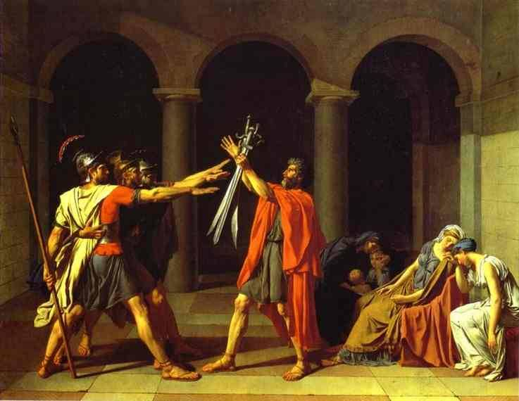 Jacques-Louis David: Horatiusok esküje , klasszicizmus