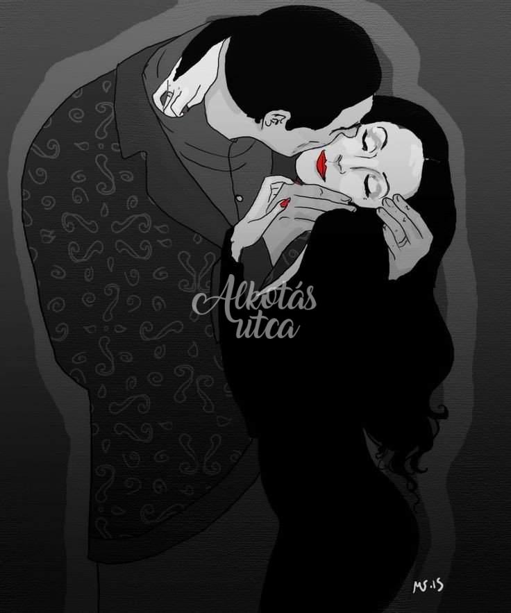 The Kiss - Gomez and Morticia