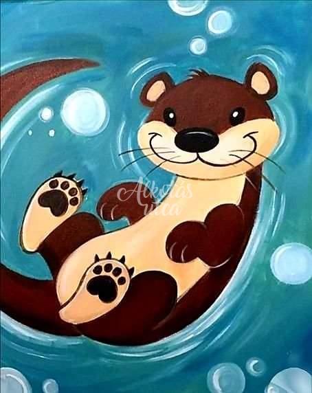 Cheerful otter 