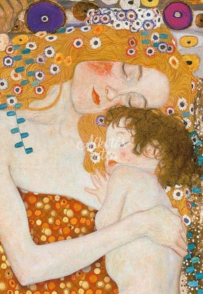 Anya gyermekével Gustav Klimt