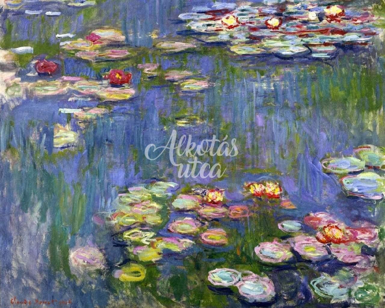 Vízililiom virágzás Claude Monet