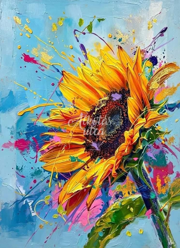 Colorful sunflower